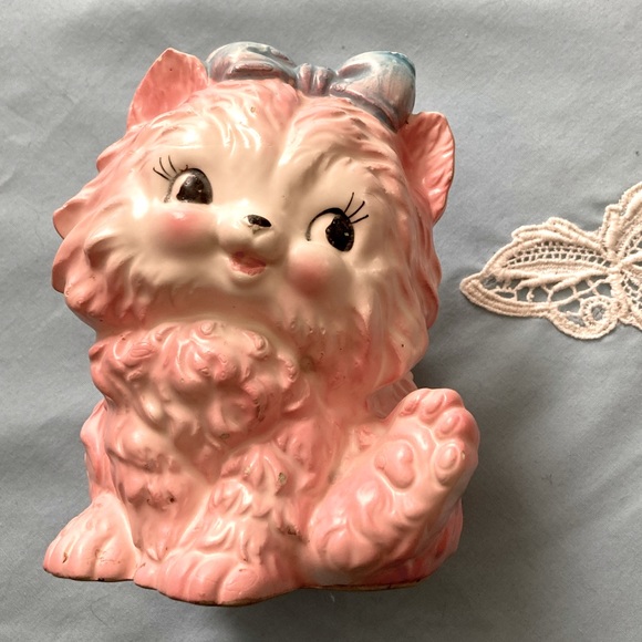 Vintage Other - Vintage Relpo Japan Pink Cat Planter
